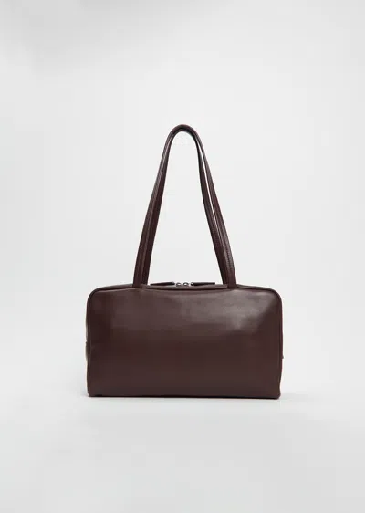 The Row Astra Bowling Bag In Leather In Brown