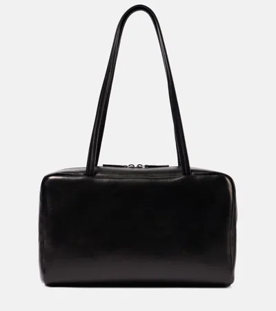 The Row Astra Leather Shoulder Bag In Black