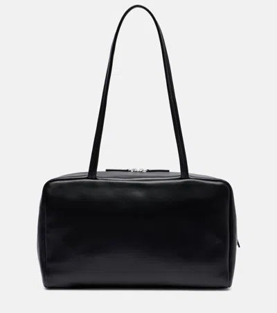 The Row Astra Leather Tote Bag In Black
