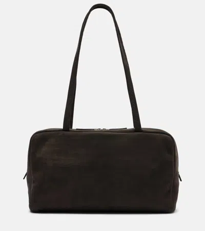 The Row Astra Bowling Shoulder Bag In Napa Leather In Black