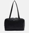 The Row Astra Woven Leather Shoulder Bag In Black