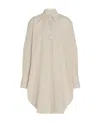 The Row Astrea Long Shirt In Brown