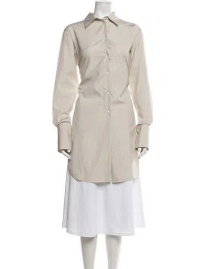 Pre-owned The Row Astrea Shirt Striped Button-up Top In White