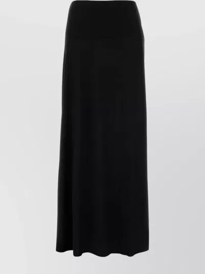 The Row Asymmetric High Waist Maxi Skirt In Black