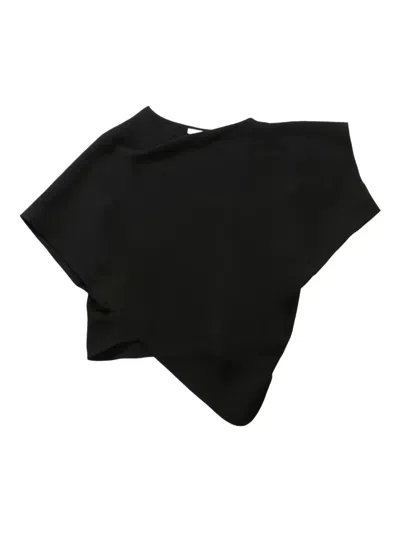 The Row Asymmetric T-shirt In 黑色