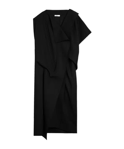 The Row Asymmetrical Dress In Black