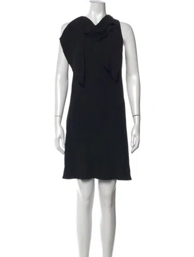 Pre-owned The Row Asymmetrical Mini Dress In Black
