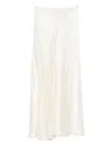 The Row Asymmetrical Silk Skirt In White