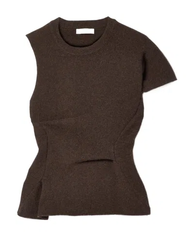 The Row Asymmetrical Sweater In Brown