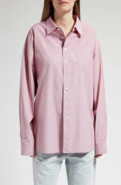 The Row Attica Cotton Button-up Shirt In Light Brick