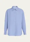 The Row Attica Oversized Button Down Shirt In Blue