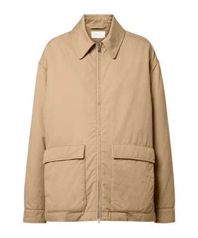 The Row Aurelius Cotton And Cashmere Jacket In Brown