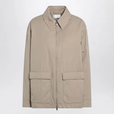 The Row Sand Colored Aurelius Jacket In Cotton And Cashmere