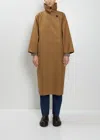 The Row Aurore Cotton Coat In Brown