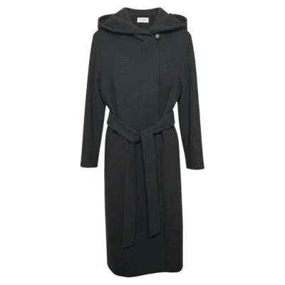 Pre-owned The Row Auth  Riona Hooded Sweater Coat Xs Anthracite Grey Virgin Wool + Cashmere In Gray