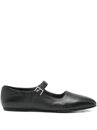 Pre-owned The Row Ava Buckle-fastening Ballet Flats In Black