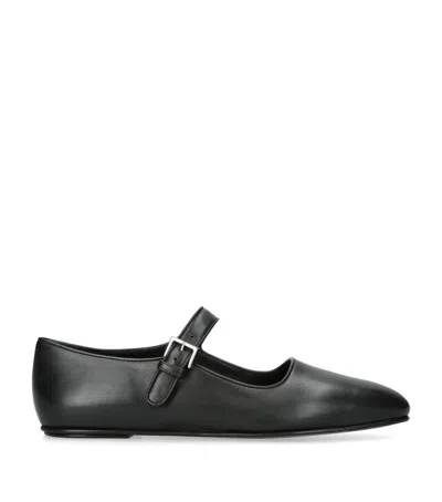 THE ROW AVA LEATHER BALLET FLATS