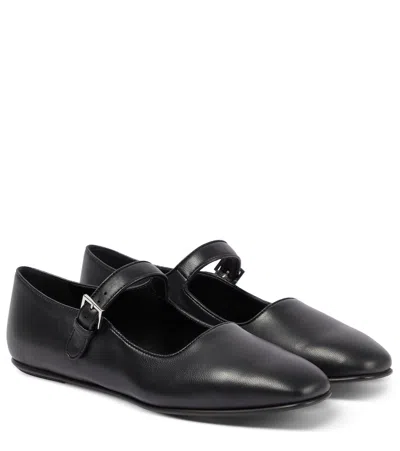 The Row Boheme Mj Ballet Flats In Nappa Leather In Black
