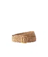 The Row Ava Woven Raffia Belt In Nude