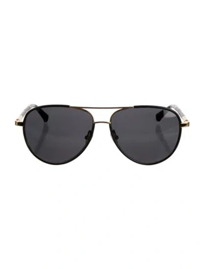 Pre-owned The Row Aviator Tinted Sunglasses In Black
