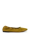 The Row Awar Leather Bow Ballerina Flats In Dijon