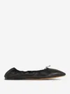 The Row Hereditas Bow Detailed Ballet Flats In Black