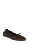 The Row Awar Ballet Flat In Dark Brown