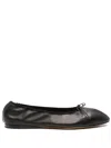 The Row 10mm Hereditas Leather Ballerina Flats In Blk - Black