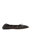 The Row Awar Leather Ballet Flats In Brown