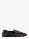 The Row Awar Leather Loafers Flat Sole In Black