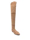 The Row Awar Shearling Boot In Braun