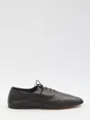 The Row 10mm Awar Leather Lace-up Shoes In Black