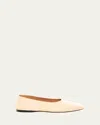 The Row Awar Leather Ballerina Flats In Brown