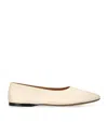 The Row Awar Leather Ballet Flats In Beige