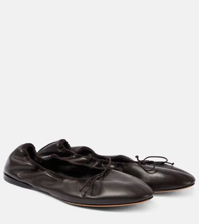 The Row Brown Awar Ballerina Flats