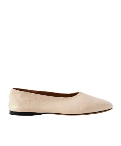 The Row Awar Leather Ballet Flats In Brown