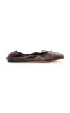 The Row Awar Leather Ballet Flats In Brown