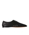 The Row 10mm Awar Leather Lace-up Shoes In Black