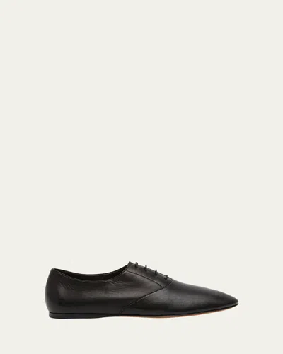 THE ROW AWAR LEATHER LACE-UP LOAFERS