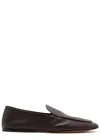 The Row Awar Leather Loafers In Brown