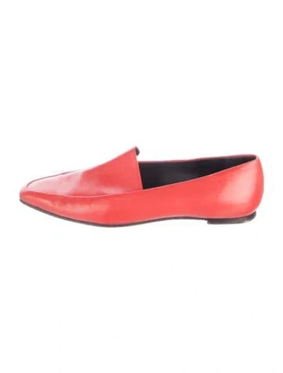 Pre-owned The Row Awar Leather Loafers In Red