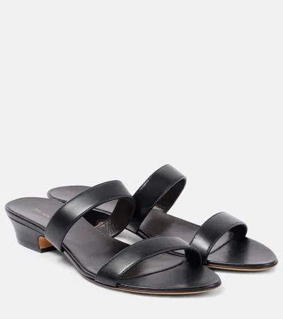 The Row 25mm Awar Strap Sandals In Black