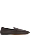The Row Colette Loafers In Smooth Pebble Calf Leather In 褐色
