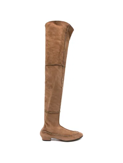 Pre-owned The Row Awar Over-the-knee Boots In Brown
