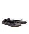 The Row Awar Satin Ballet Flats In Black