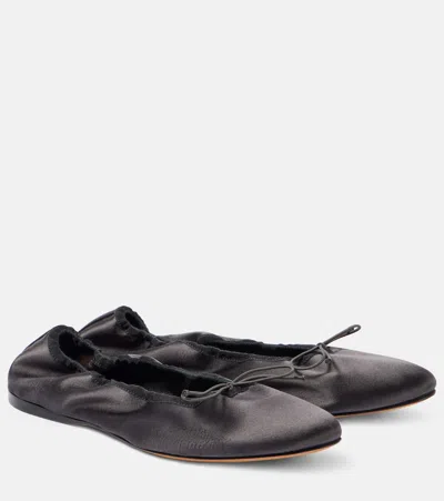 THE ROW AWAR SATIN BALLET FLATS