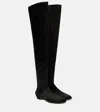 The Row Black Suede Awar 25 Over-the-knee Boots In Black