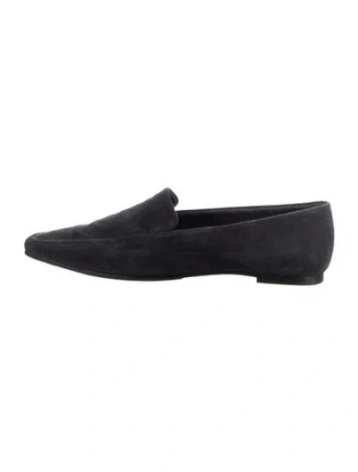 Pre-owned The Row Awar Suede Loafers In Blue