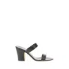 The Row Round Toe High Heel Sandals In Black