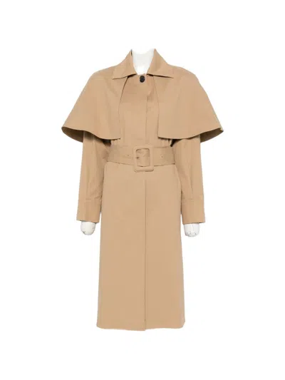 The Row Ayana Cotton Trench Coat In Pink